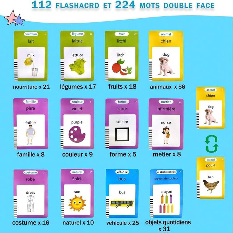 Lecteur de cartes flash éducatif et interactif