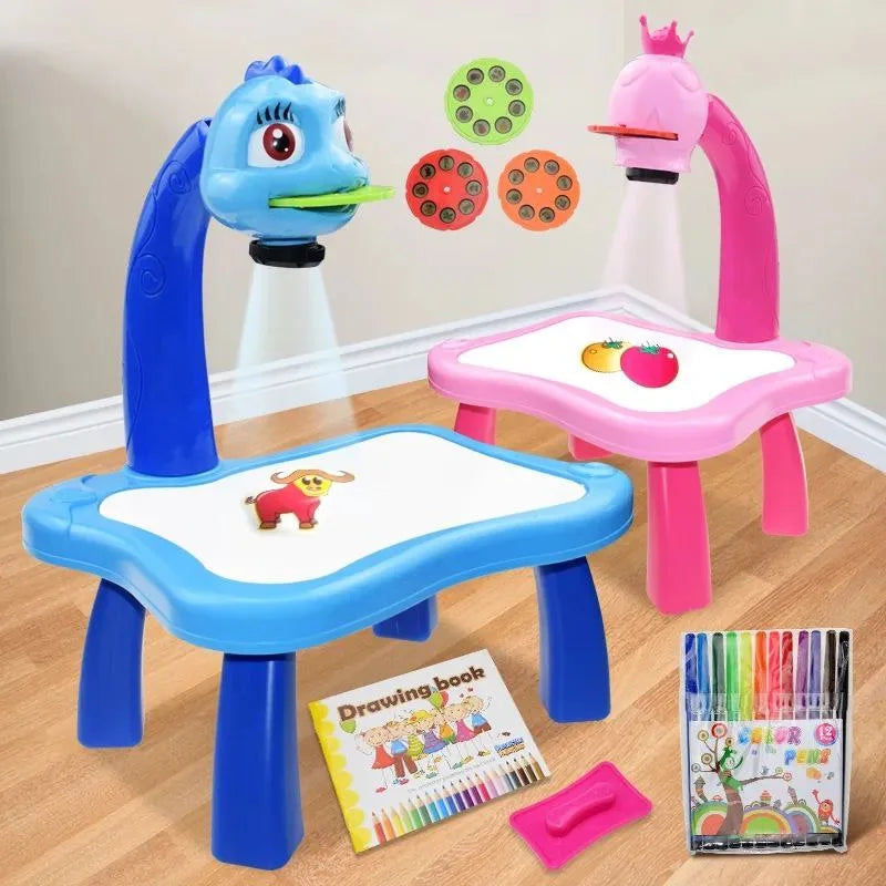 Table à dessin pour enfants avec projecteur intégré