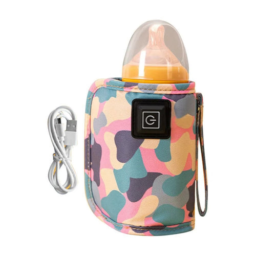 Chauffe-biberon portable sous forme de pochette isolante chauffante